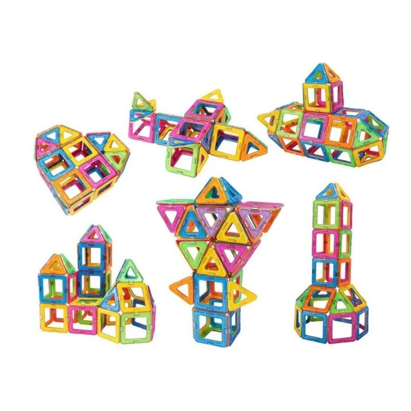 Магнитен конструктор MalPlay Magnetic Tiles, 45 части